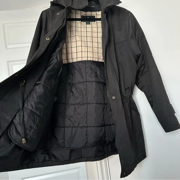 London Fog Black Hooded Jacket Size Medium - Picture 7 of 12